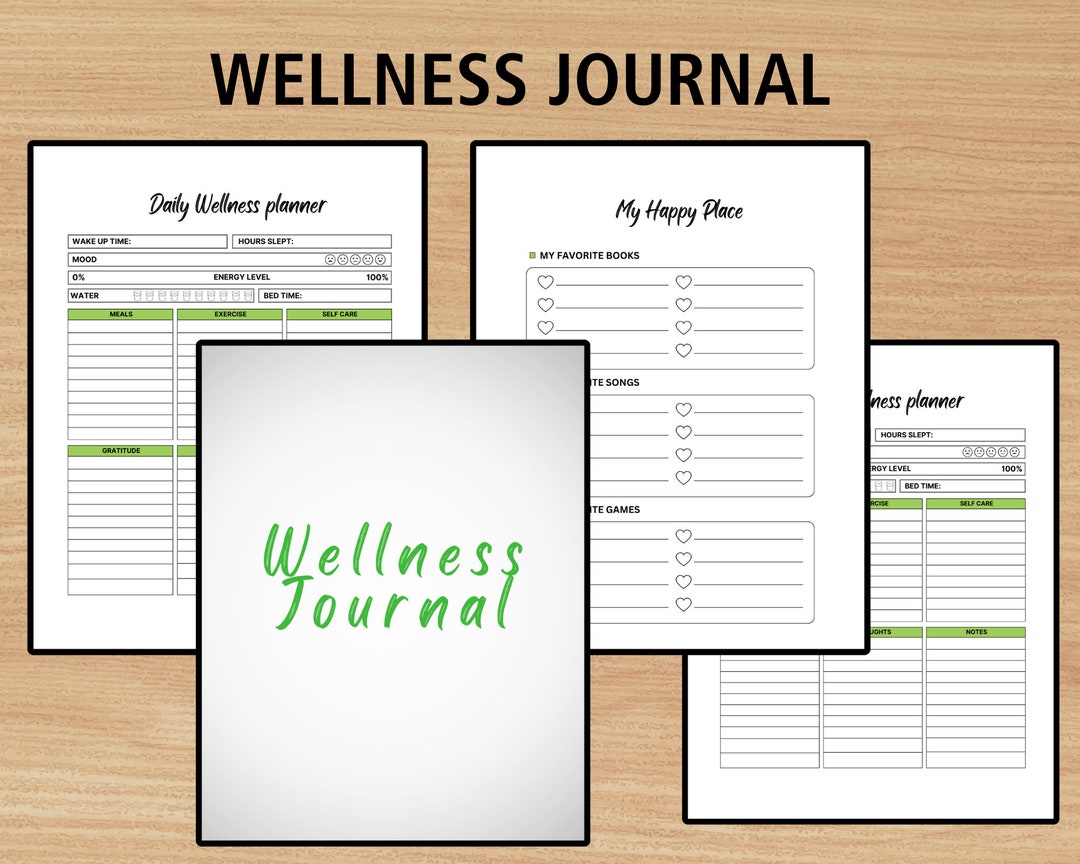 Wellness Planner, Self Care Journal, Mental Health Tracker, Habit and ...