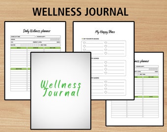 Planificador de bienestar, Diario de cuidado personal, Seguimiento de salud mental, Seguimiento de hábitos y estado de ánimo, Organizador de fitness y salud, Seguimiento de productividad