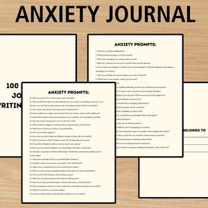 Anxiety Journal for Mental Health and Wellness, Therapy Journal, Self Care and Mindfulness Companion, Gratitude & Mood Tracker