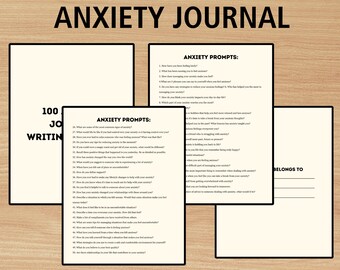 Anxiety Journal for Mental Health and Wellness, Therapy Journal, Self Care and Mindfulness Companion, Gratitude & Mood Tracker