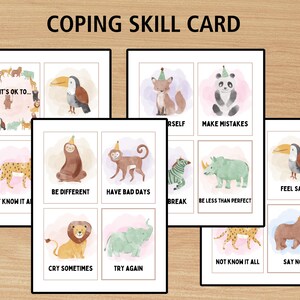 Coping Strategies Cards: Mental Health Therapy Tools, Calm Down Corner Essential, Anxiety Relief & Affirmation, Emotional Regulation