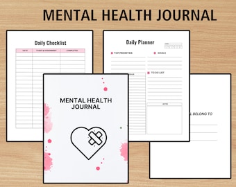 Journal de santé mentale, planificateur de bien-être, suivi de la santé mentale, suivi des habitudes et de l'humeur, organisateur de remise en forme et de santé, suivi de la productivité