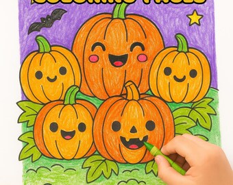 Disegni da colorare kawaii di Halloween, illustrazioni carine e spettrali (download PDF)