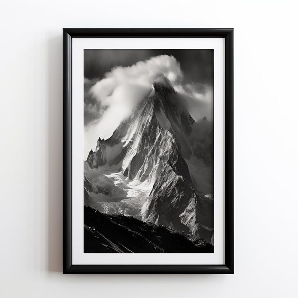 Black and White Ansel Adams Style Photograph Printable Wall Art
