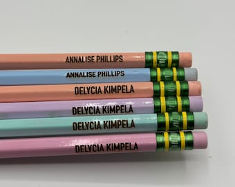 Engraved pencils name pencils Ticonderoga-Engrave your pencil set-Back to School-Personalized #2pencil-Teacher Gift