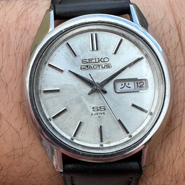 Vintage Seiko 5 Actus SS 6106-7740 (KS King Seiko STYLE) Needs Service / Repair