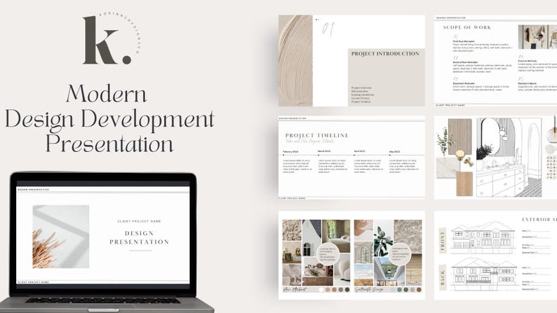 Interior Design Presentation Template - Etsy