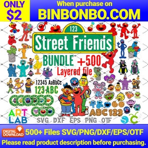 500+ Street Friends Bundle License Fan Art, Street Svg Cricut Layered, Street Png Print, Street Shirt Diy, Street font, Street Letters Svg