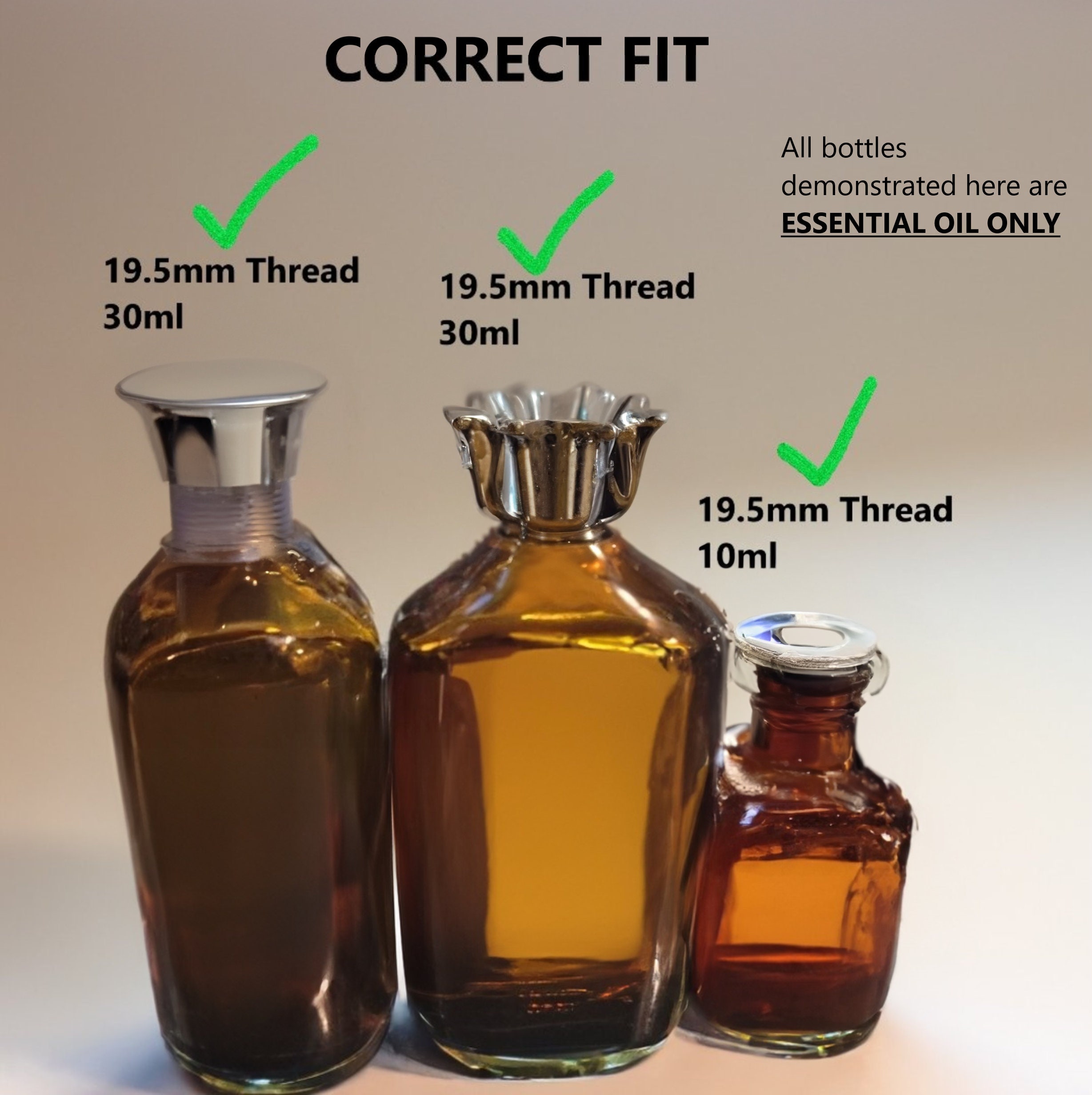 Essential Oil Inhaler Cap, Natural Oil Inhaler Bottle Caps for