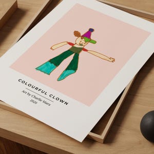 Benutzerdefinierte Kinderzeichnung in Wandkunst, digitalisierte Kinder Kunst, personalisierte Mutter Vatertagsgeschenk, Kinder Kunstdruck Poster, Lehrer Geschenk