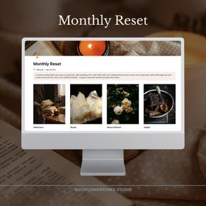 Monthly Reset Notion Template - Ritual and Reflection Journal for Creatives