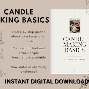 Candle Making Basics by a Chemist | DIY Candle recipe Candle Formulation Candle Formula Candle Guide How To Make a Candle Ebook