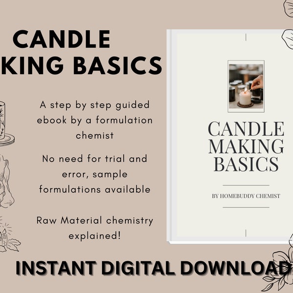 Kerzenherstellung Grundlagen von einem Chemiker | DIY Kerzenrezept Kerzenformulierung Kerzenformel Candle Guide How To Make a Candle Ebook