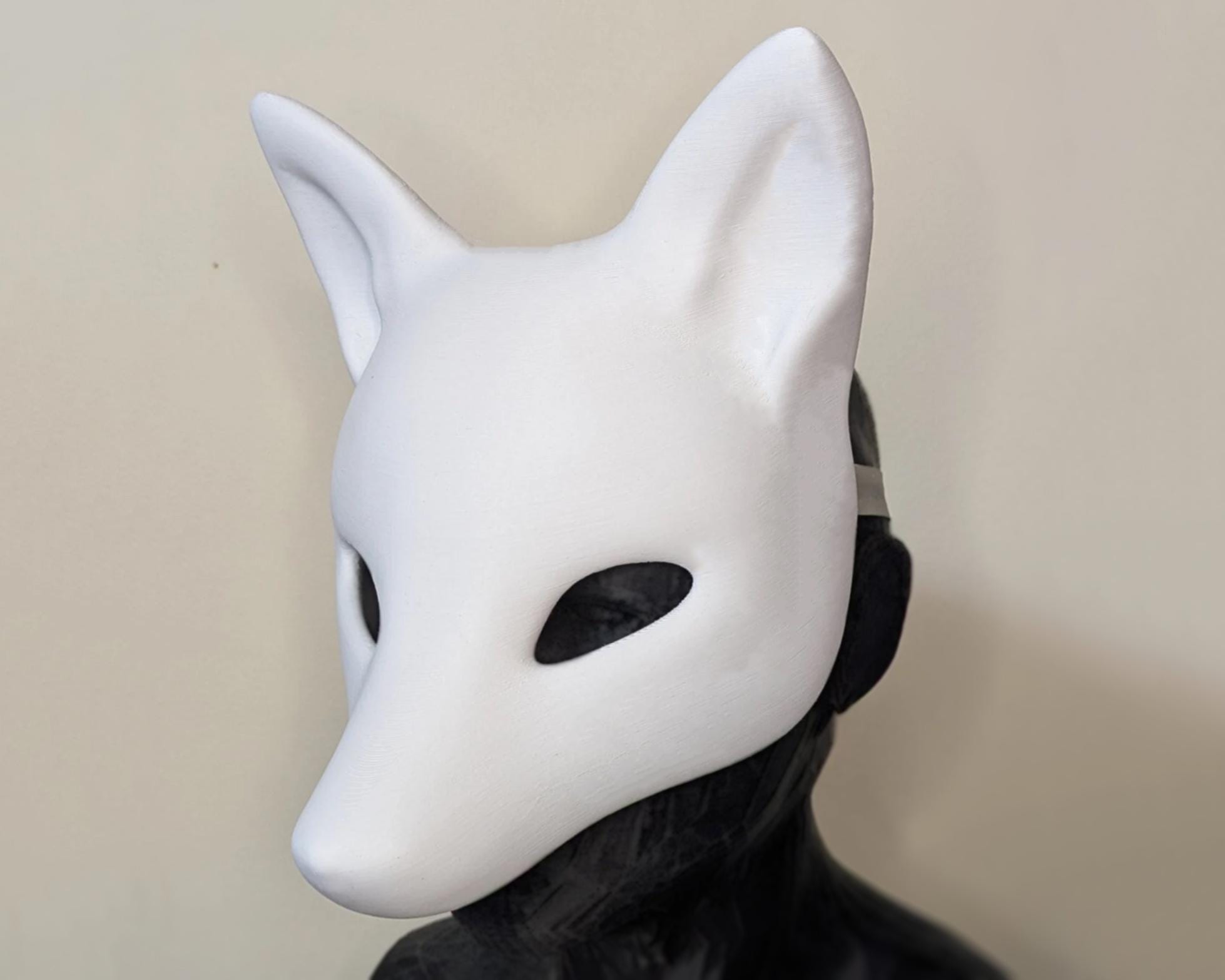 Anime Fuchs Maske Cosplay Kostüm Party Requisite Handbemalt Japanische Halbgesicht Katze Maske Maskerade Festival Ball Kabuki Kitsune Masken | DE