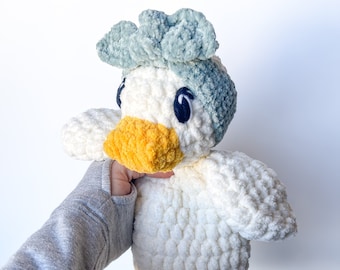 Della the Duck Cuddler -Stuffed Head, Unstuffed Body