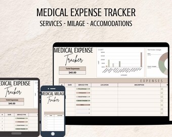 MEDICAL EXPENSE TRACKER l Income Tax l Milage log l Accommodations l deductions l Travel & hotel expense l health care l Fuel l Parking