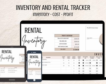Rental Inventory Tracker: Google Sheets Spreadsheet (Digital Download))