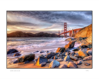 Golden Gate Sunset:  San Francisco Sunset  Golden Gate Bridge