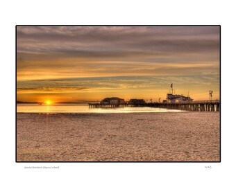 Santa Barbara Sterns Wharf:  Santa Barbara Winter Solstice Sunrise Photo Print