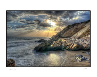 Gaviota Blue  Santa Barbara Sunset Photo Print  Gaviota Coast