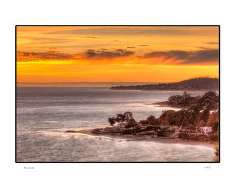 Fernalds:   Santa Barbara Sunset Photo Print  Sharks Cove  Summerland