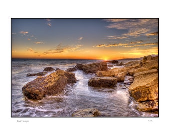 Blue Tiehegas:  Santa Barbara Sunset Photo Print