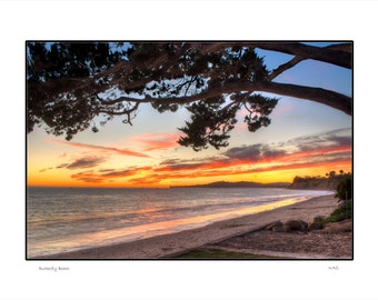 Butterfly Beach:  Santa Barbara Sunset Photo Print