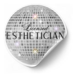 Stickers discothèque ESTHÉTICIENNE AGRÉÉE | Stickers Esthéticienne | Stickers pour esthéticiennes, étudiantes en esthétique, cadeau d'école, salon, spa, décoration