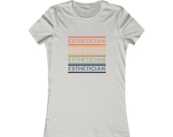 RETRO ESTHETICIAN SHIRT | Feminine-Cut Fitted Shirt | Licensed Esthetician | Gift for Esthetician | Esthetician Student | Skin Therapist