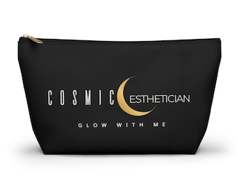 COSMIC ESTHETICIAN POUCH, Glow with Me Make-up-Tasche, Beauty Kit Organizer, schwarze Kosmetiktasche, Geschenk für Kosmetikerinnen, Estie Bag, Spa-Zubehör
