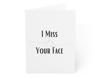I MISS YOUR Face Greeting Cards (1, 10, 30, and 50pcs) | Esthetician Supplies, Esthetician Marketing, Cosmetology Cards, Esthetician Cards