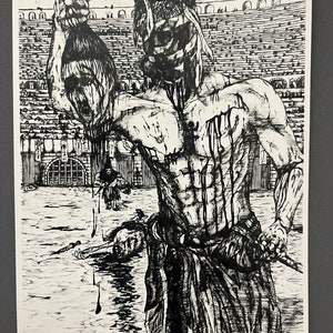 Gladiator Drawing Print