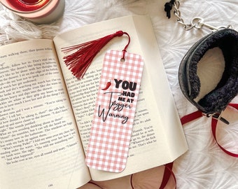 Trigger Warning Bookmark | Book Lover | Gift For Book Lover | Sassy Bookmark l Sweaty Bookmark l Bookish Gifts l Book Club