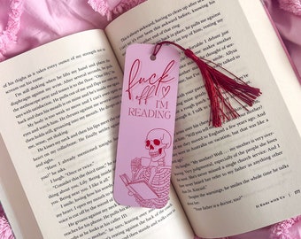 Fuck Off Im Reading Sweary Bookmark | Smut Lover | Gift For Book Lover | Sassy Bookmark | Book Club l Bookish Gifts