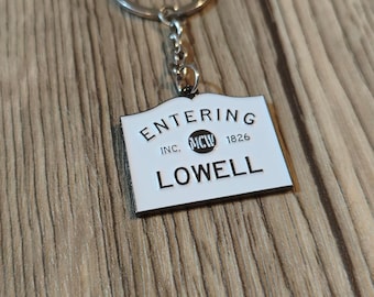 Entering Lowell - Metal Keychain