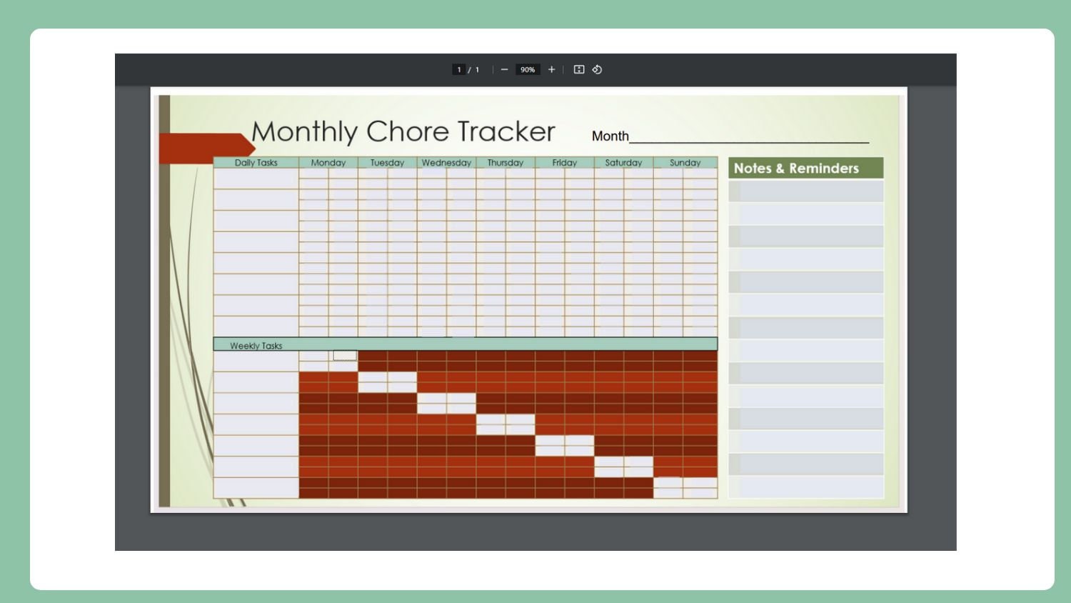 Fillable &amp; Printable Monthly Chore Tracker - Etsy