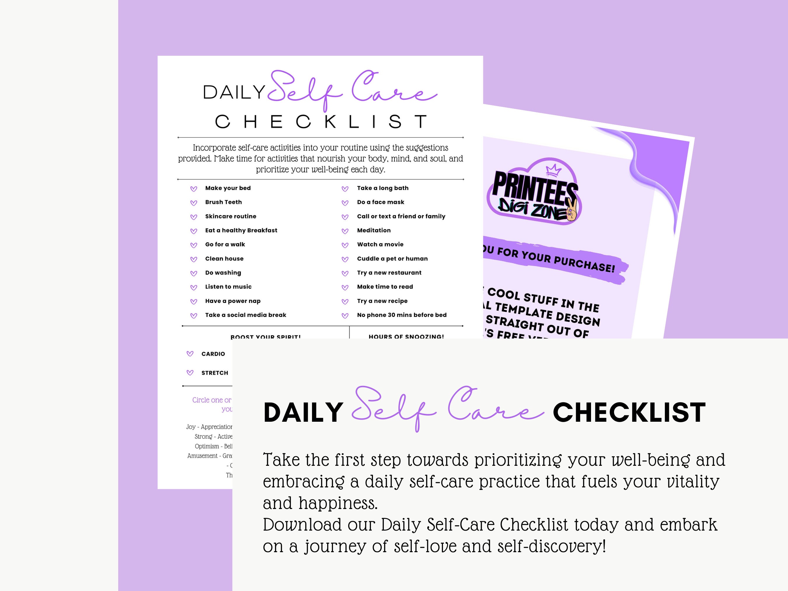 Editable Daily Checklist | Instant Download | Printable PDF ...