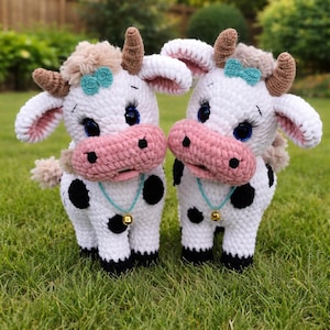 Cute Dairy Cow Amigurumi Crochet Pattern PDF | DIY Plush Toy Tutorial | Instant Digital Download