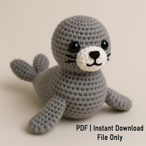 Cute Baby Seal Amigurumi Crochet Pattern | DIY Seal Plush Toy