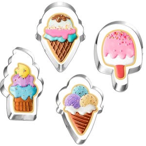 Ice Cream Cookie Cutter-Popsicle, Hard and Soft Ice Cream Cone