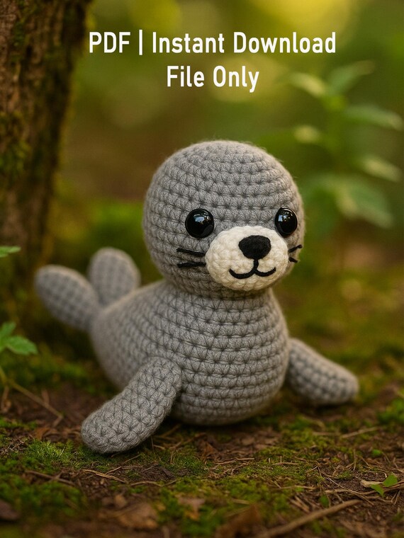 Cute Baby Seal Amigurumi Crochet Pattern | DIY Seal Plush Toy