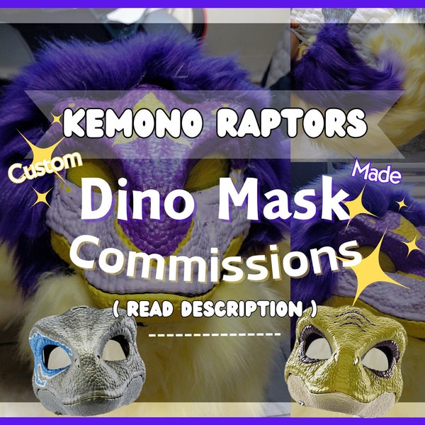Custom Dinosaur Mask Fursuit Commission / Message before buying