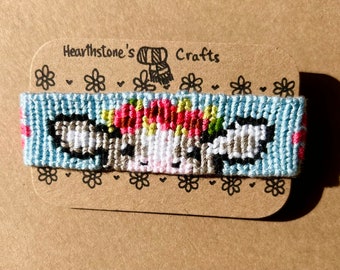 Customisable Sunflower Cow Pattern Bracelet (10-Colour, Handmade, Adjustable)