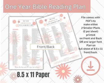Bibelleseplan Ein Jahr Bibelleseplan Digitaler Download