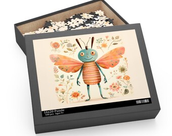 Charming Cricket Jigsaw Puzzle 120, 252, 500-Piece Birthday gift for mom gift for teacher appreciation gift for nature lover art lover gift