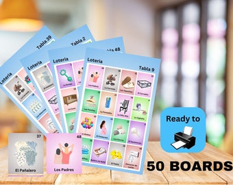 Babyshower-lotteri för pojkar, 50 unika spelplaner, babybingo, babyshower-spel