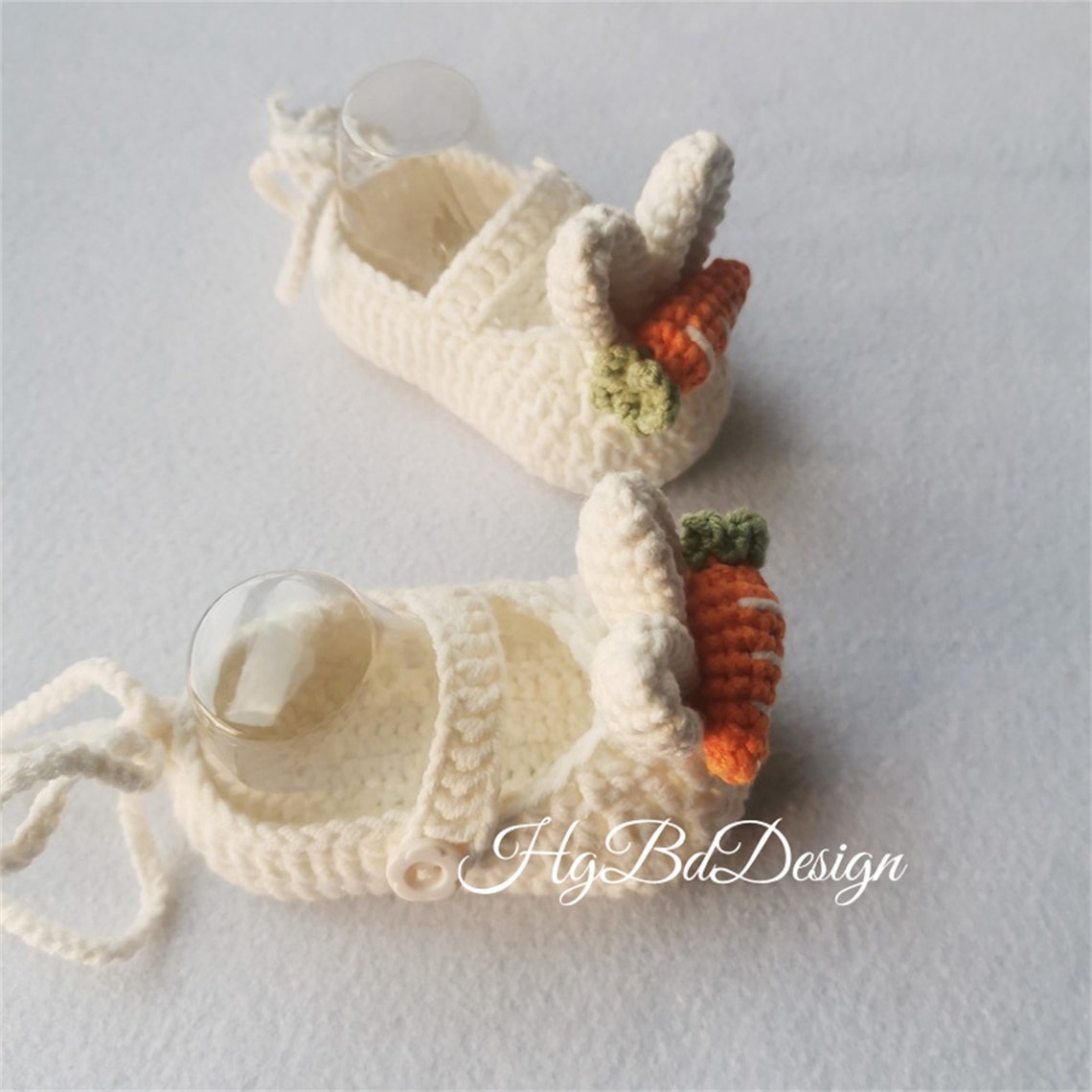 Crochet Newborn Baby Shoes,crochet Baby Shoes,crochet Carrot Pattern ...