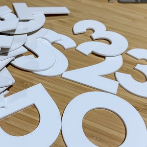 Matte Acrylic Letter Number for Art and Craft | Free 3M adhesive backing | Events Weddings Decoration Art Craft  Glossy Letters Numbers word