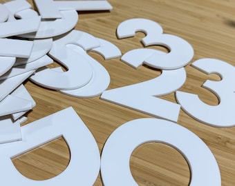 Matte Acrylic Letter Number for Art and Craft | Free 3M adhesive backing | Events Weddings Decoration Art Craft  Glossy Letters Numbers word