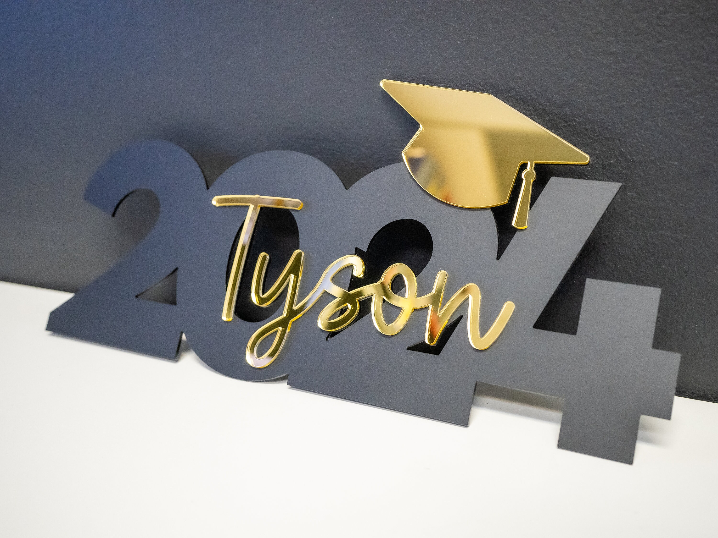 Grad Name Sign 2025 Mirrored Acrylic Grad Name Sign | Senior Pictures Photo Prop Decor ...